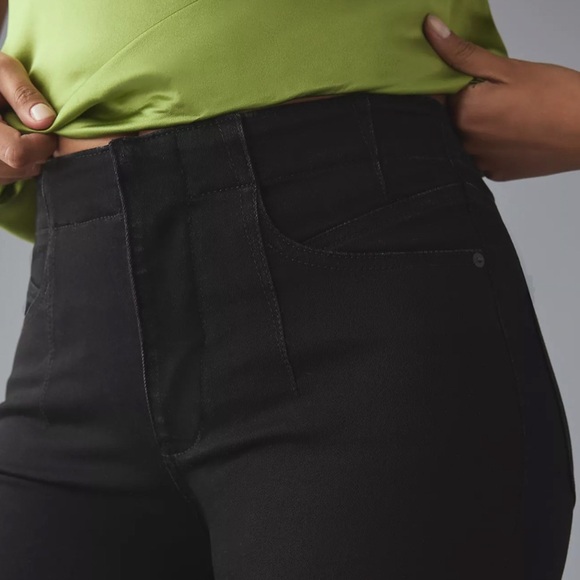 NWT - Anthropologie - Pilcro - Corset Mid-Rise Skinny Jeans - Cline Wash (Black) - Picture 2 of 13